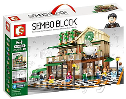 601093 Конструктор Sembo Block «Кофейня», 2095 деталей, центральная улица