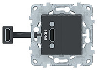 Розетка HDMI UNICA NEW Schneider Electric, антрацит