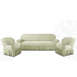 Чехол для мягкой мебели 3-х местный диван + 2 кресла Жаккард, фото 2