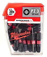 Бита Shockwave Impact Duty PZ3 25 мм (25 шт) Milwaukee (4932430869)