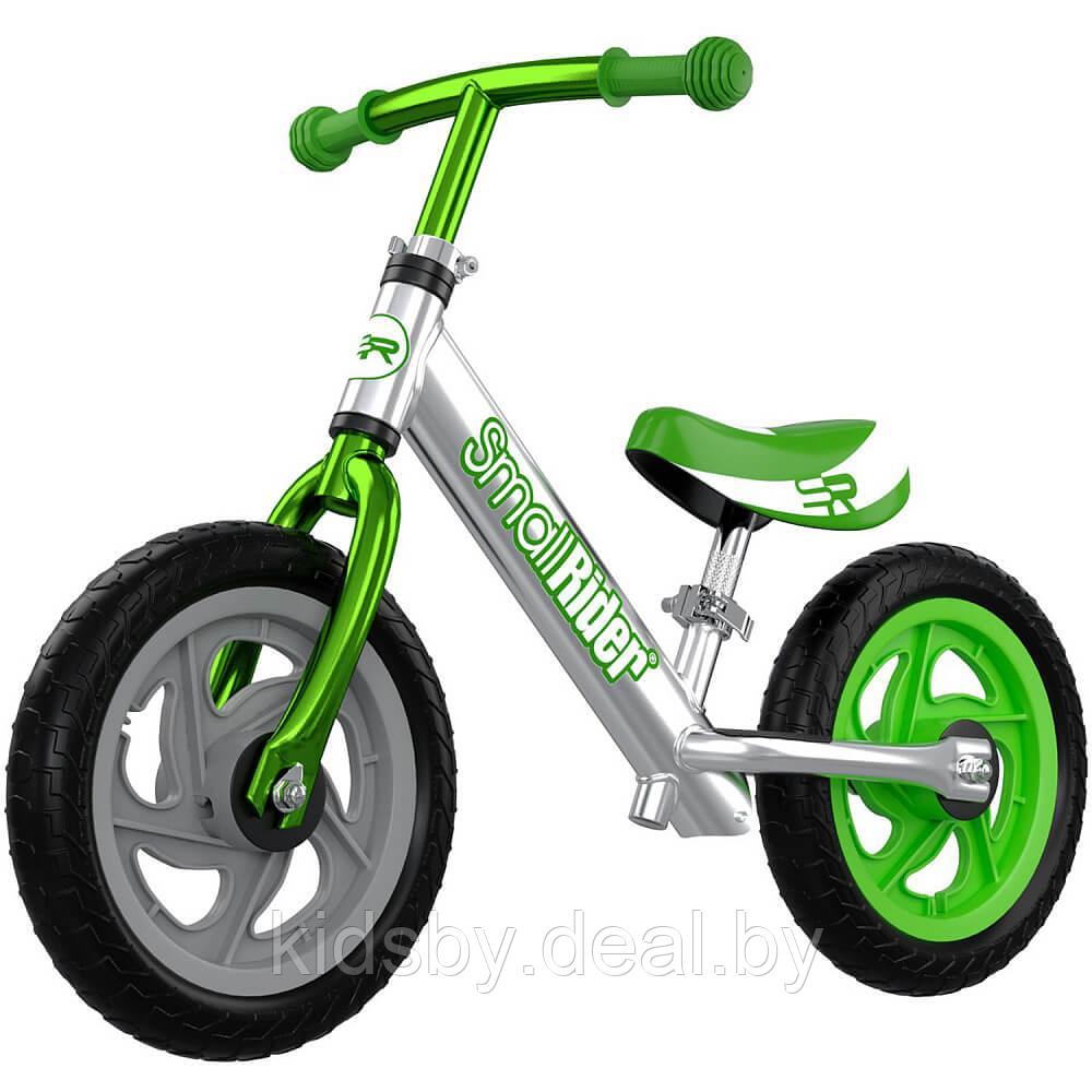 Детский беговел Small Rider Foot Racer EVA 3 (серебристый/зеленый) - фото 1 - id-p151361937