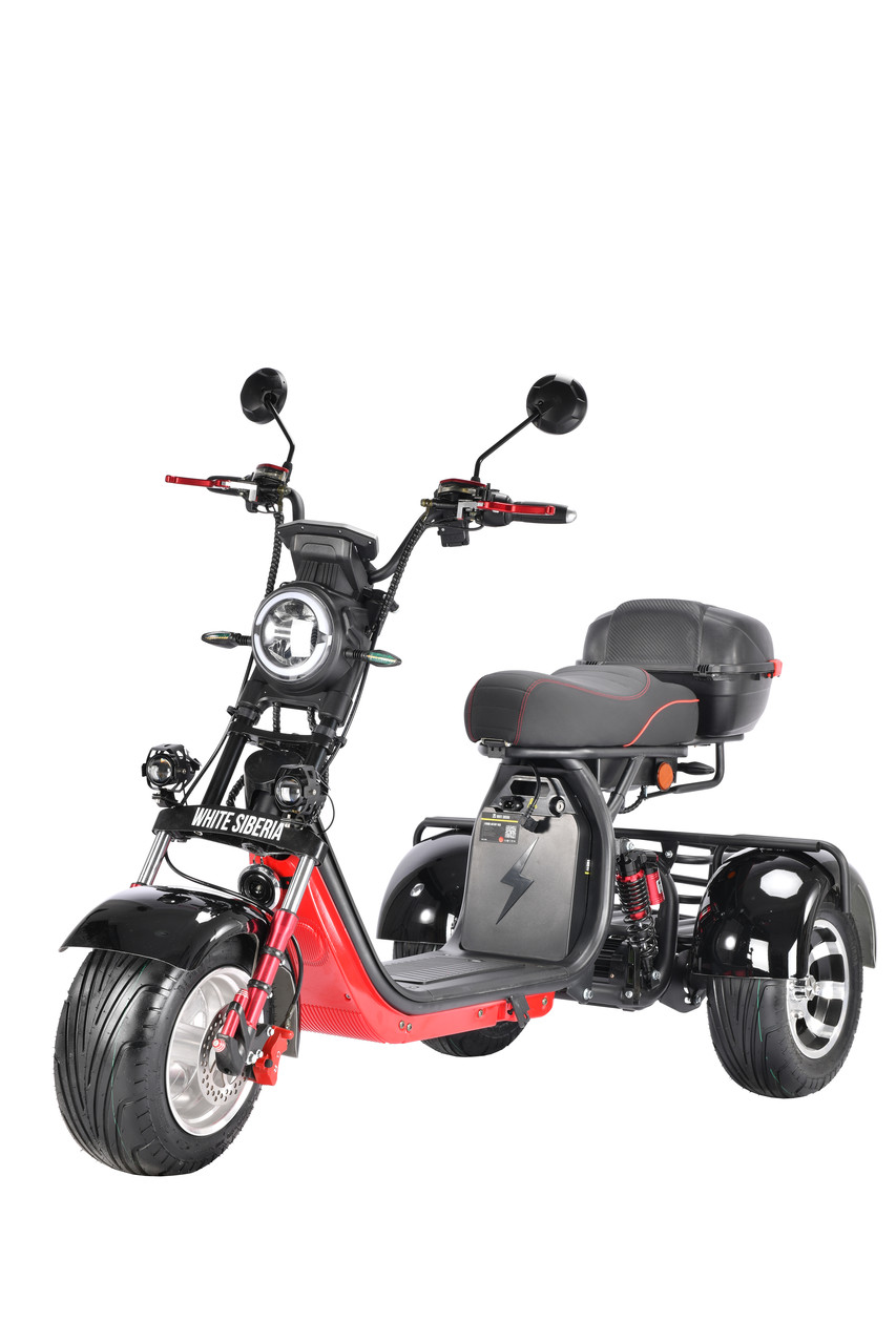 Электроскутер CityCoco WHITE SIBERIA PRO TRIKE+ 3000w 60v21ah