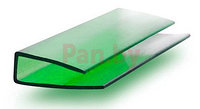 Торцевой профиль для поликарбоната Юг-Ойл-Пласт UP-8 мм зеленый
