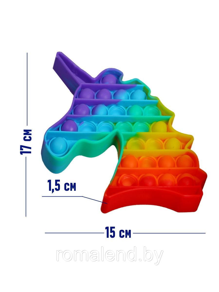 Игрушка Поп ит антистресс вечная пупырка pop It Единорог радужный - фото 4 - id-p151384311
