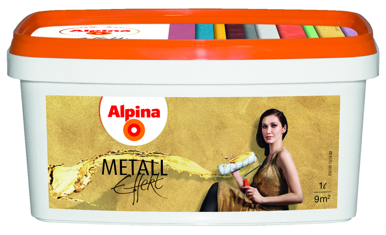Краска с металлическим эффектом Alpina Metall Effekt Серебро 1 л. - фото 1 - id-p151389595