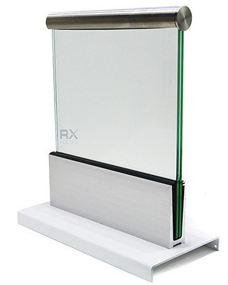Профиль алюминиевый для устройства ограждений из стекла с верхним креплением, фото 2