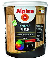 Лак для стен и потолков Alpina АКВА глянцевый 0.9 л.