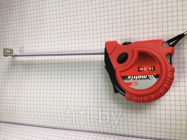 Рулетка Rubber 3м х 16мм, обрезиненный корпус - фото 3 - id-p31181821