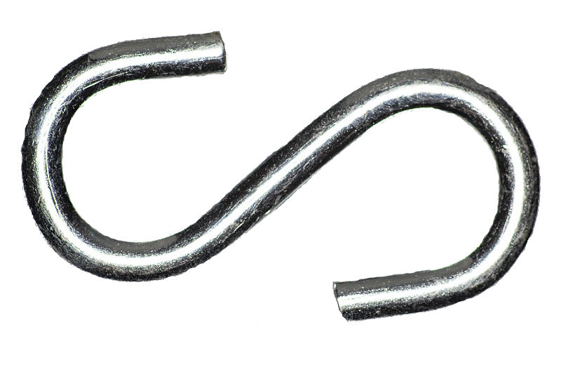 Металлический S-образный крючок 3 мм,оцинкованный