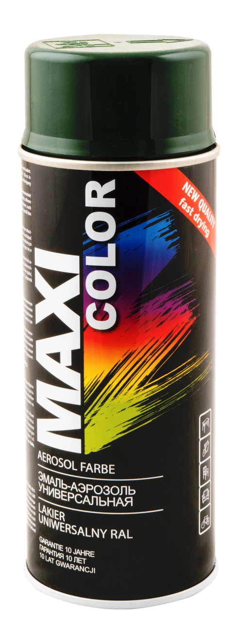 Эмаль-аэрозоль пихтовый зеленый 400мл  (420гр). MAXI COLOR