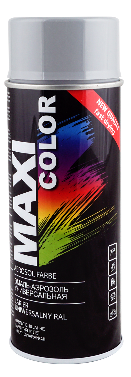 Эмаль-аэрозоль телегрей 2.  400мл (400гр). MAXI COLOR