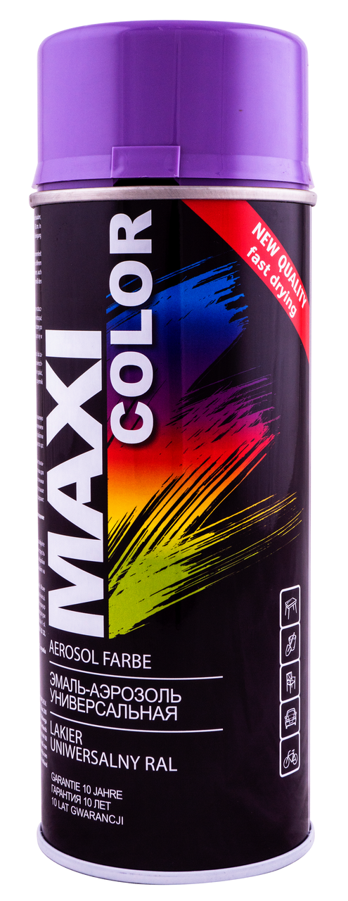 Эмаль-аэрозоль фиолетовая 400мл (420гр). MAXI COLOR