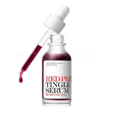 Кислотная сыворотка с тингл-эффектом So'Natural Red Peel Tingle Serum,30 мл