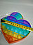Детская  игрушка "Пупырка" сердце, пузыри антистресс POP IT разноцветные, фото 2