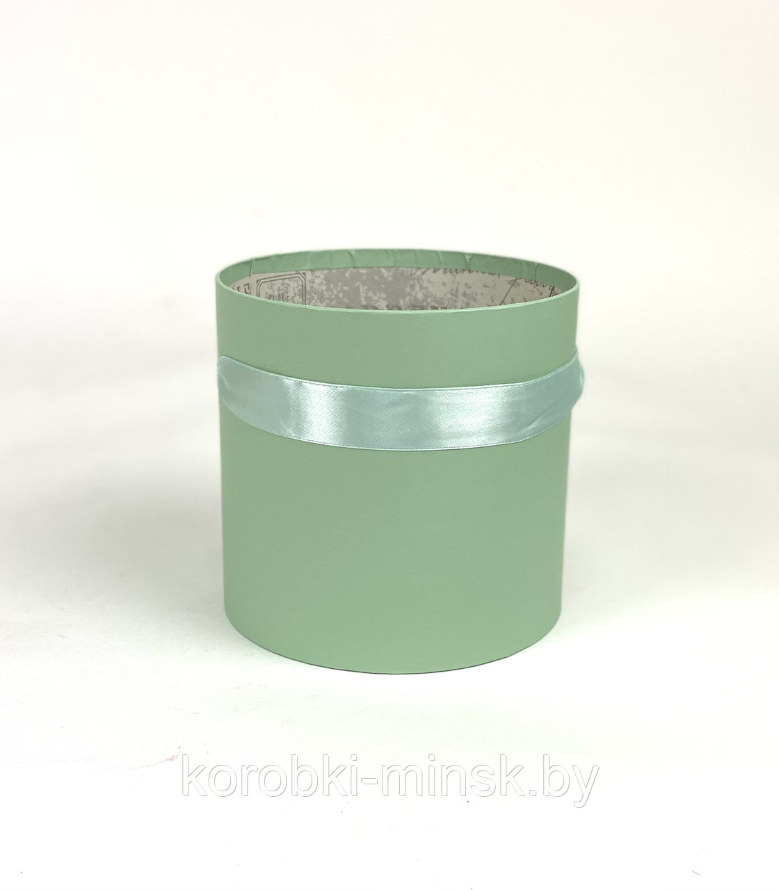 Шляпные коробки эконом D18 см H 18 без крышки, цвет: нежно-зеленый - фото 1 - id-p151521151