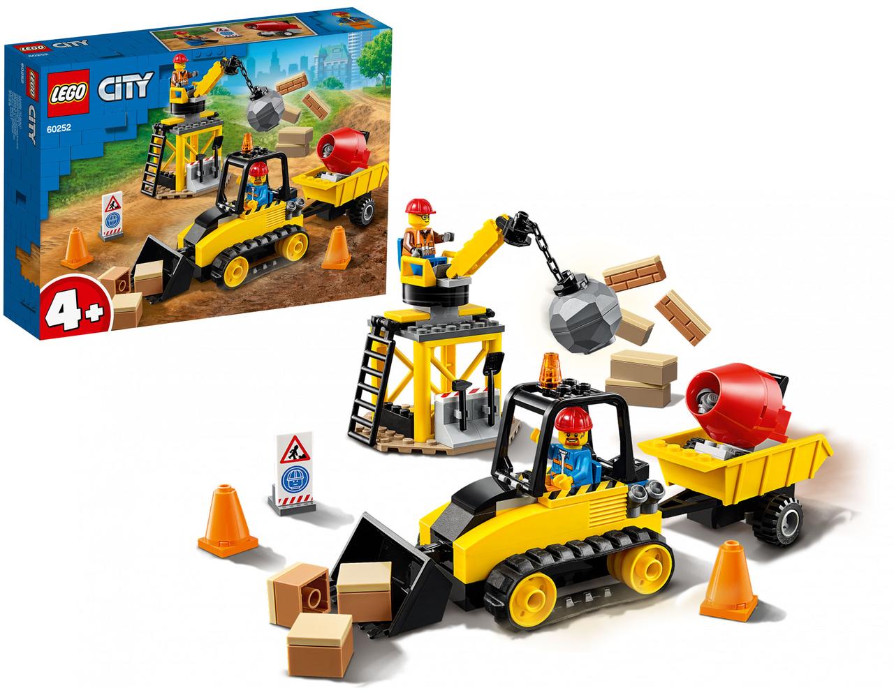 Конструктор LEGO Original City Бульдозер, Стройка, арт 60252, 126 деталей - фото 1 - id-p151524876