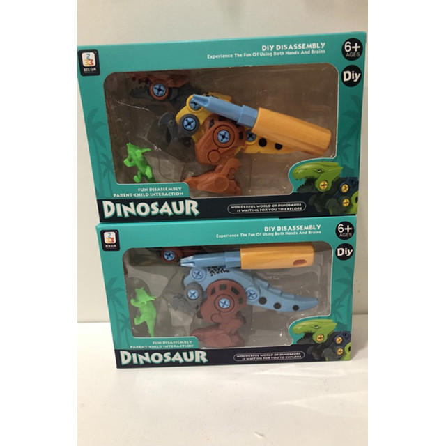 Конструктор винтовой Diy Динозавр с отверткой и фигуркой