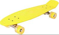 Скейтборд (пенни борд) размер 55см цвет желтый арт SK-02Y