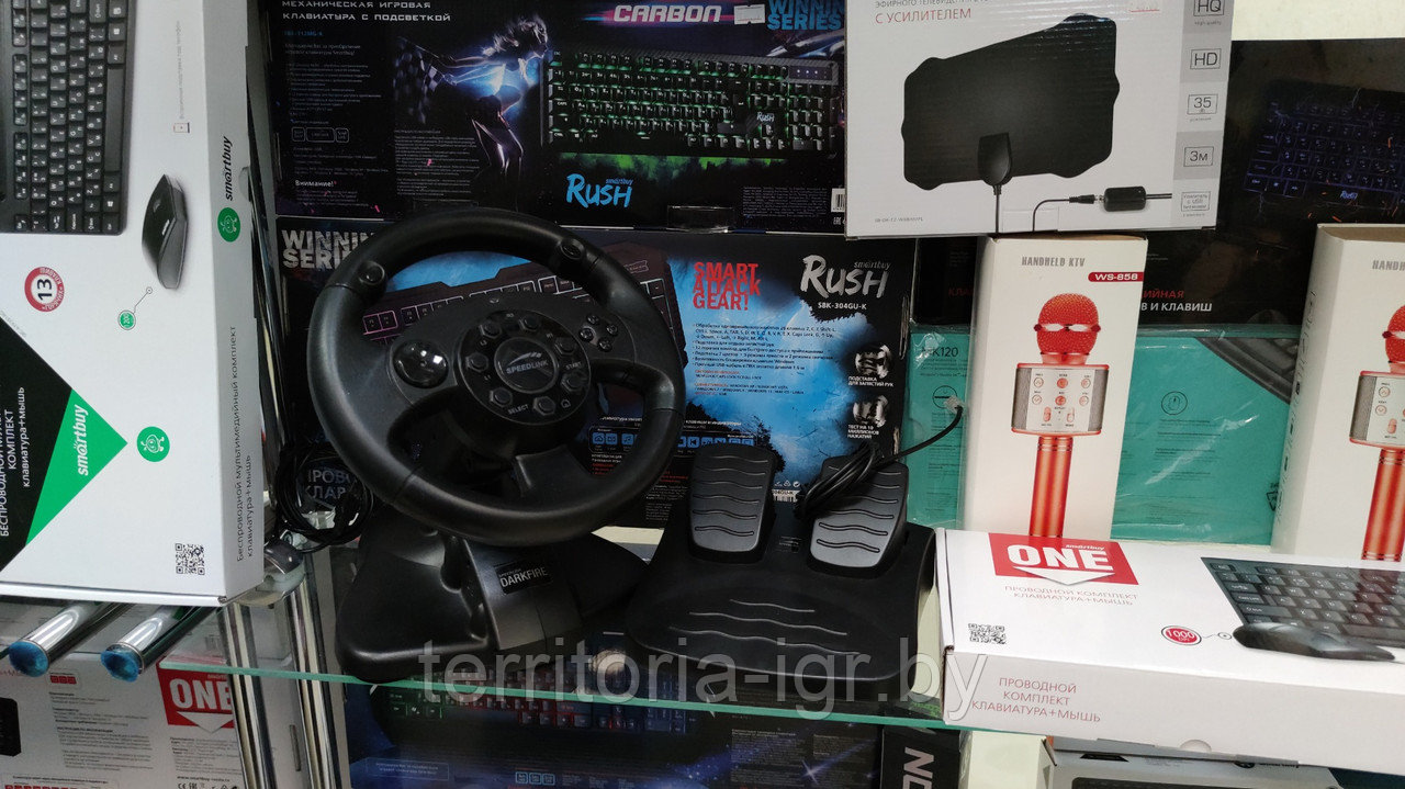 Игровой руль Darkfire Racing Wheel SL-6684-SBK для PC/PS2/PS3 Speed-Link - фото 3 - id-p151528815