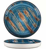 Тарелка с бортом Texture Dark Blue Lines 28 см, h 3,1 см, P.L. Proff Cuisine