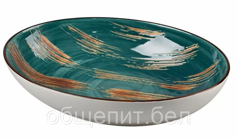 Салатник Texture Dark Green Lines 16*25*6,3 см 700 мл, P.L. Proff Cuisine