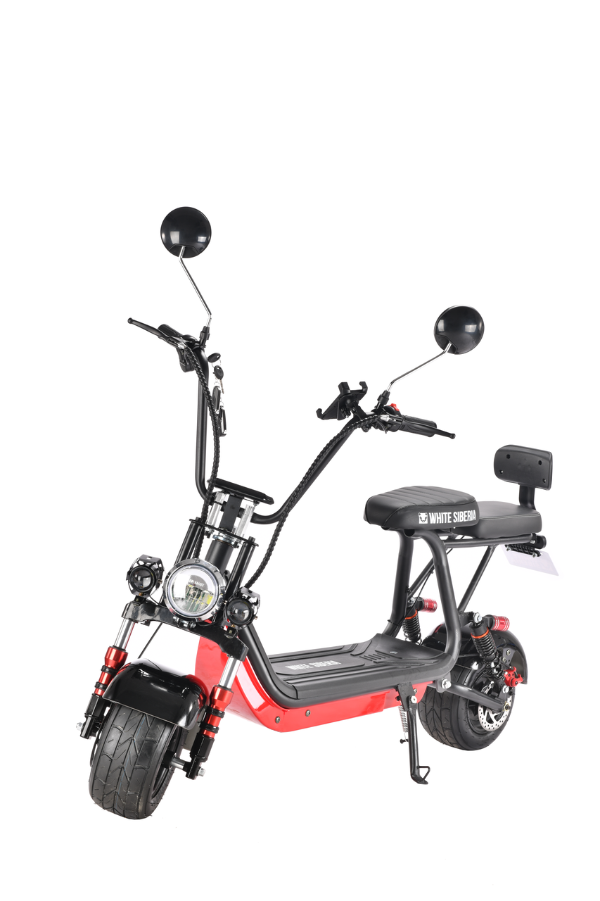 Электроскутер CityCoco WHITE SIBERIA MINI R 1200w 48v15ah