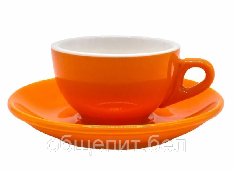 Чайная пара Barista (Бариста) 180 мл, оранжевый цвет, P.L. Proff Cuisine