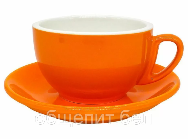Чайная пара Barista (Бариста) 270 мл, оранжевый цвет, P.L. Proff Cuisine