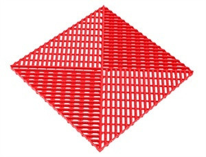 Газонная решетка ПВХ Альта-Профиль с дополнительным обрамлением 0.4*0.4м, красный - фото 1 - id-p151540225