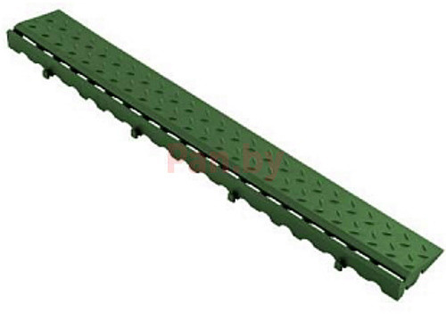 Боковой элемент газонной решетки ПВХ Альта-Профиль с пазами под замки, зеленый - фото 1 - id-p151540230
