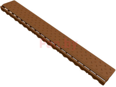 Боковой элемент газонной решетки ПВХ Альта-Профиль с замками, коричневый - фото 1 - id-p151540234