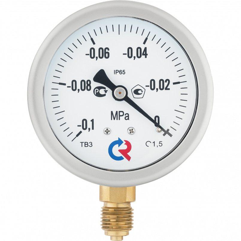 Вакумметр ТВ-320Р.00(-0,1-0МРа) G1/4.1,5 Байонет корпус нерж