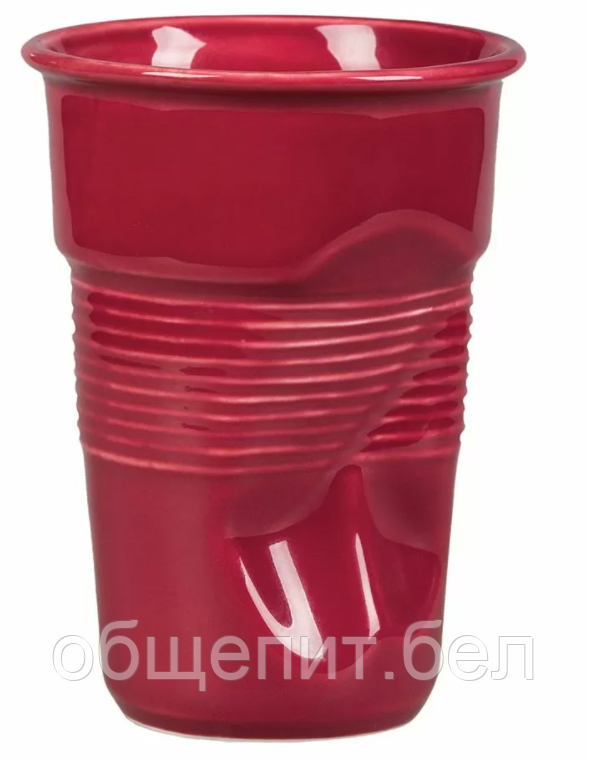 Чашка для латте Barista (Бариста) "мятая" 290 мл бордо, h 11,5 см, P.L. Proff Cuisine