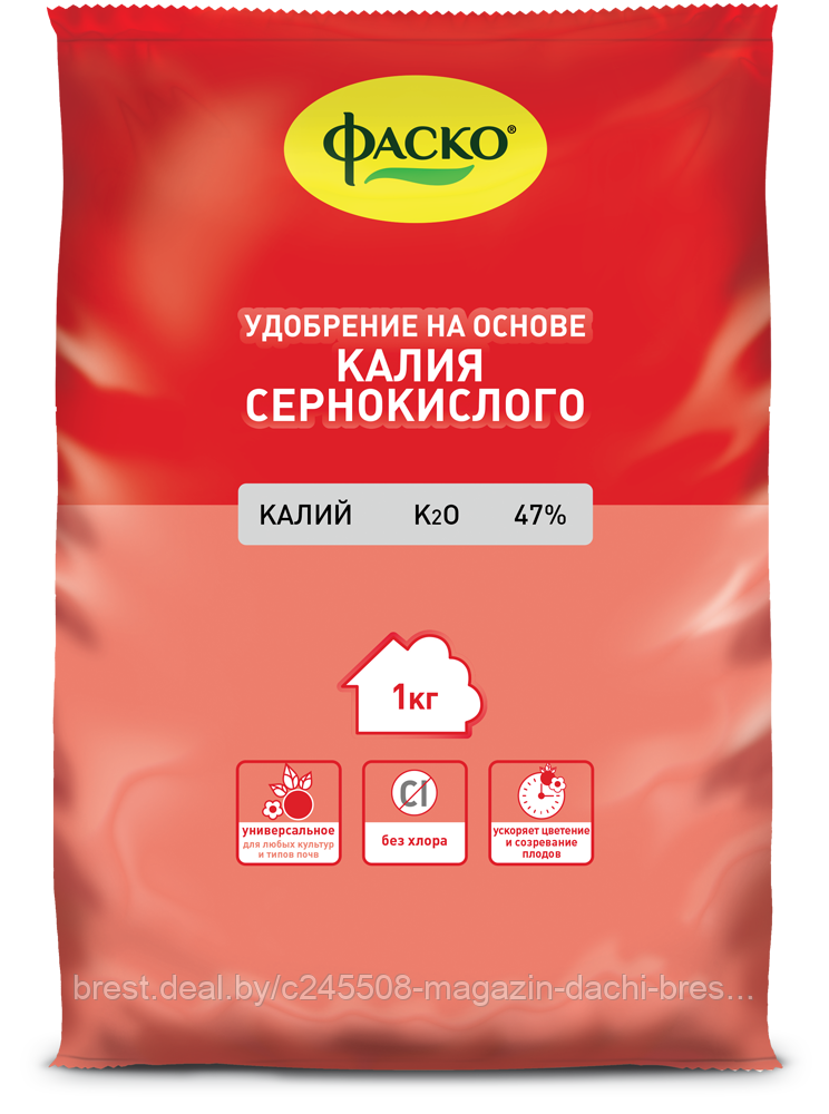 Удобрение Калий сернокислый (сульфат калия), 1 кг "ФАСКО"