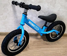 Беговел детский 12" Надувные колеса, сиденье регулируется, от 2 лет  s-02 голубой