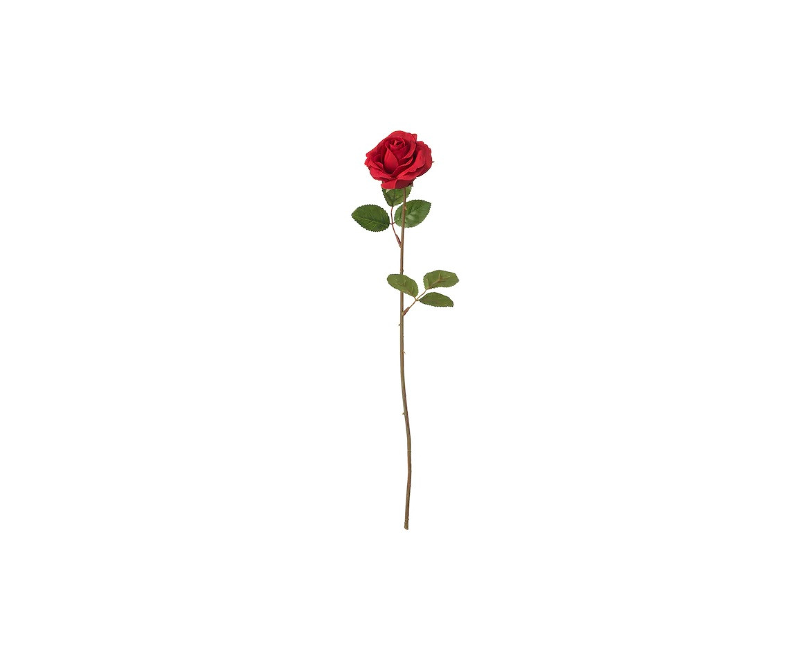 IKEA/  СМИККА Цветок искусственный, Роза/красный52 см