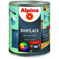 Эмаль алкидная ALPINA BUNTLACK глянцевая база 1, 2.38 л. (2,666кг)