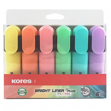 Набор маркеров текстовых "Bright Liner Pastel" 6 цв.
