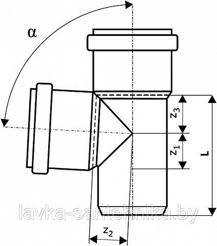 Тройник (ø160/110, 87º) OSTENDORF KGEA для наружной канализации - фото 2 - id-p151622781