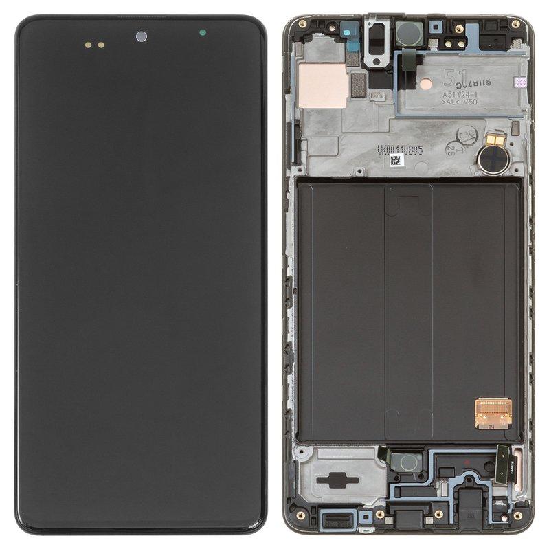 Дисплейный модуль Samsung A515F Galaxy A51 Black GH82-21669A оригинал