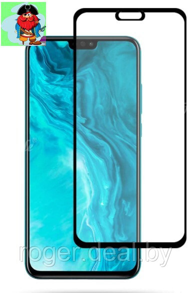 Защитное стекло для Huawei honor 9x lite 5D (полная проклейка), цвет: черный - фото 1 - id-p131001733