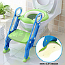 Детское сиденье накладка на унитаз с лестницей Potty Training Seat/ мягкое сидение  Мятный, фото 4