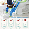 Детское сиденье накладка на унитаз с лестницей Potty Training Seat/ мягкое сидение  Мятный, фото 8