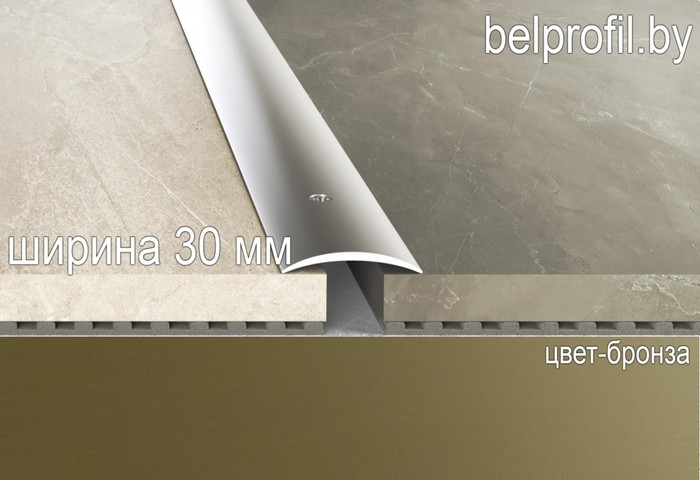 Алюминиевый порог А-30РE-180 бронза,30мм, фото 1