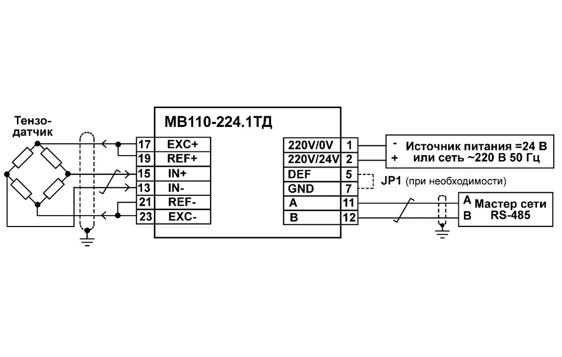 Модуль аналогового ввода МВ110-224.1ТД ОВЕН - фото 3 - id-p147433911