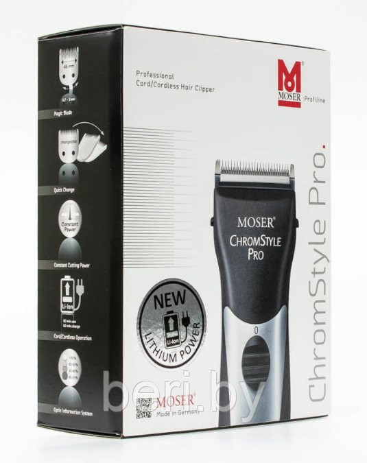 1871-0081 Машинка Moser ChromStyle Pro, Black, для стрижки волос универсальная - фото 9 - id-p151690952