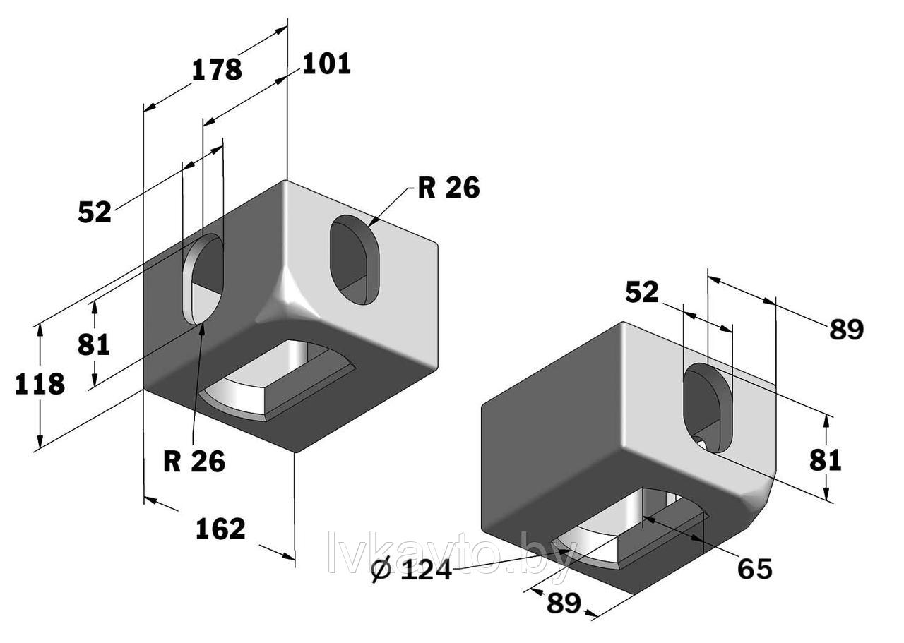 Угловой контейнерный фитинг верхний левый - фото 3 - id-p151693703