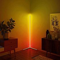 Светильник светодиодной напольный 140 см ПУЛЬТ+приложение (RGB угловой торшер), фото 3