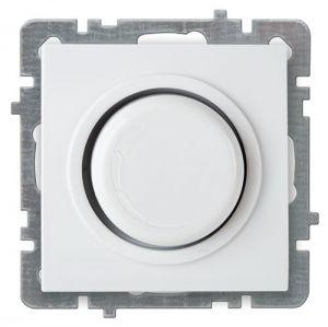 Диммер с подсветкой Мех.+Накладка ( 600 W ) NILSON белый серий TOURAN и THOR - фото 1 - id-p151704591