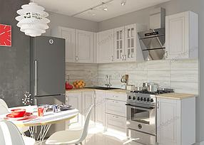 Угловая кухня Бостон 27 - 2,5×1,3 м -  акация белая/акация графит (варианты цвета) фабрика Интермебель